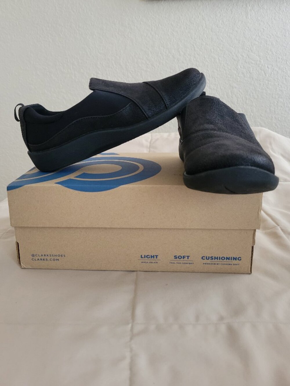 Clarks's Cloudsteppers Sillian Paz. Black Size 7 Wide.